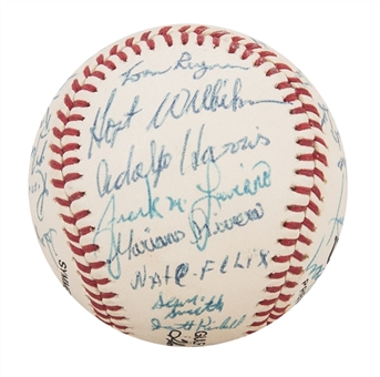 1990 Gulf Coast Yankees Team Signed Baseball with 30 Signatures Including Mariano Rivera - First Professional Team (JSA)